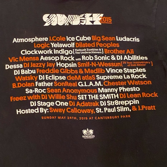 Sound Set 2015 Black Short Sleeve Concert Tee Short / Size M - Picture 8 of 9